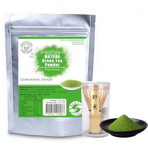Té matcha orgánico en polvo 100 g con batidor miniatura 1