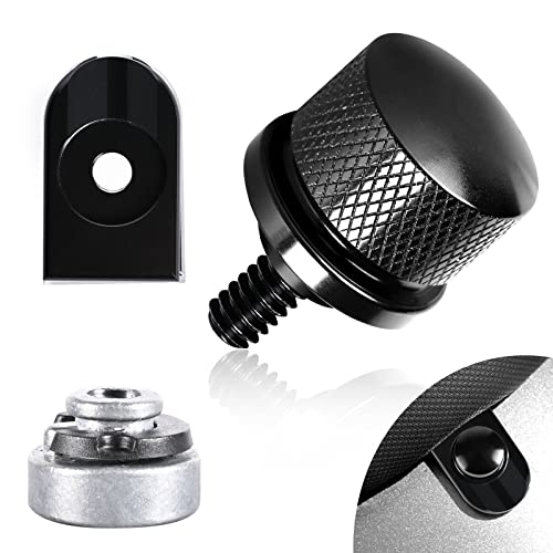 Hutexico Street Glide Sportster Hinterer Kotflügelsitzschraube Mutter Lasche Mount Knob Cover für Harley, Motorrad gerändelte Sitzschrauben-Set für Dyna Softail Road Glide Street CVO Iron 883 1996