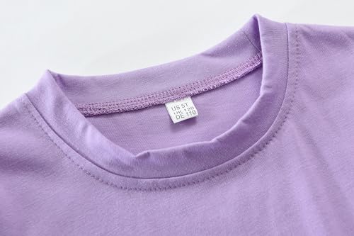 Girls Short Sleeve Shirts Casual Toddler Ruffle T Shirt Kids Bee Tank Top Mermaid Ice Cream Summer Crewneck Tees 2-7 Years4