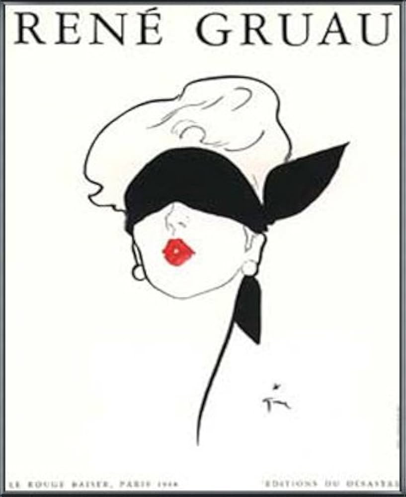 額装済/Le Rouge Baiser、Paris 1948/ルネ グリュオ 額装済/Le Rouge Baiser、Paris 1948/ルネ グリュオ