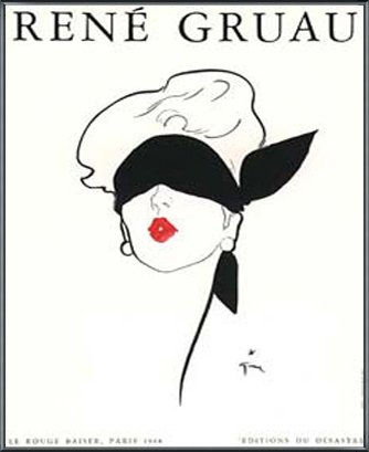 Le Rouge Baiser、Paris 1948/ルネ グリュオ/ポスター Amazon.co.jp: ポスター ルネ グリュオ Le Rouge Baiser、Paris