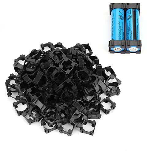 LANTRO JS - Supporto Cilindrico per Batteria Agli Ioni di Litio 18650, 100pcs diametro 18,4 mm / 0,7 in Li-ion Supporto per batteria Portabatteria cilindrico