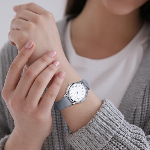 Vicloon Women's Watch Analog Quartz, Leather Strap Easy Read Tone Premium Fashion Wrist for Women Ladies Girls - Image 7