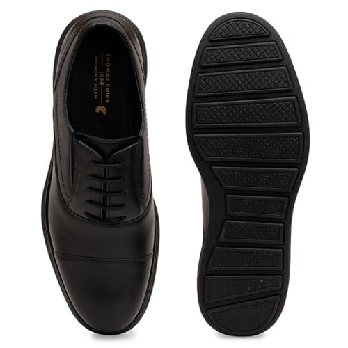 Image of Thomas Crick Genuine Leather Oxfords with Enhanced Comfort and Grip Lace -UP Shoes