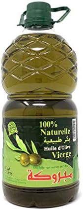 Mabrouka Moroccan Virgin Olive Oil, First Cold Pressed, (2 Liters) 68 Fl Oz