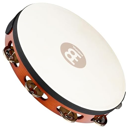 Meinl Percussion TAH1AB - Pandereta de madera, piel de cabra, en acero