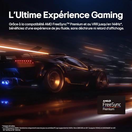 LG TV QNED Evo AI 2025 | 65QNED93A | 65'' (164 cm) | MiniLED 144Hz| Processeur α8 AI 4K Gen2 |Dolby Vision & Atmos | Alexa