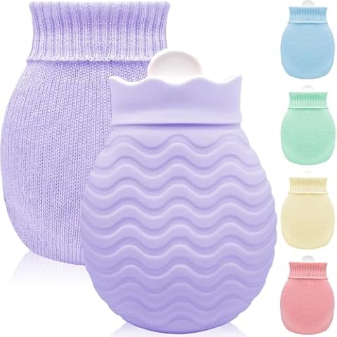 320ML Mini Silicone Hot Water Bottle with Sleeve Cover