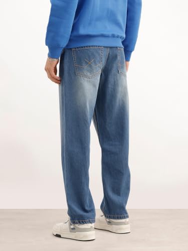 Image of WROGN Men's Loose Fit Jeans | Mid Rise | Jeans for Man