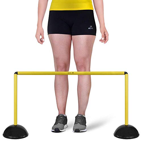 Kit Barreiras de Salto de Plástico - 47cm - 3 unidades - Preto/amarelo - Muvin