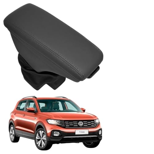 Apoio Descanso de Braço Com Porta Objetos Para VW T-Cross 2014 a 2023 (GRAFITE - COSTURA GRAFITE)