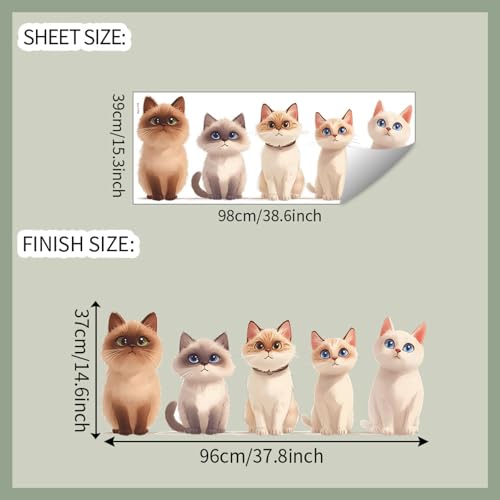 Vinilos Decorativos de Gatitos Adorables en PVC miniatura 2