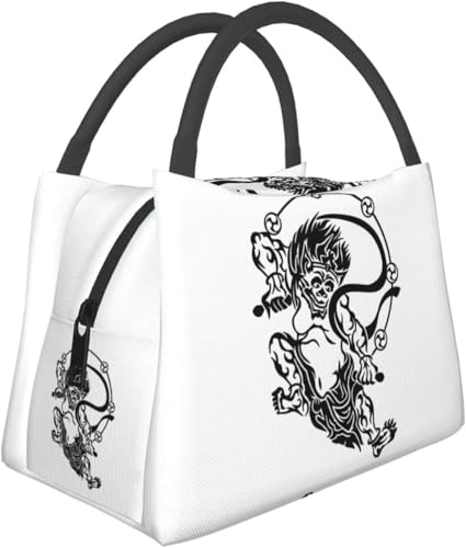 雷神 浮世絵 和風 ランチバッグ 保冷バッグ 弁当バッグ 大容量 おしゃれ 持ち運び便利 ソフトクーラー 買い物袋 ミニトートバッグ 通勤 通校 旅行 ピクニック 誕生日 プレゼント