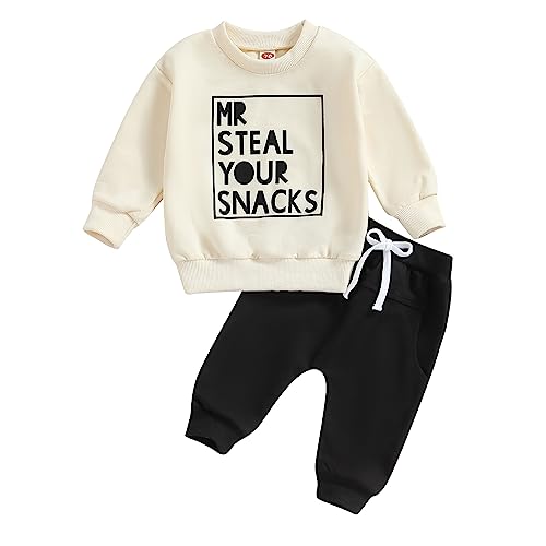 Image of Toddler Baby Boy Summer Clothes Short Sleeve Letter Print Stripe T-Shirt with Elastic Waist Shorts Set Summer Outfit