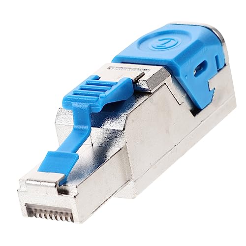 STOBOK Shielded Cat Connector Pass Through Modular Plated for Network Connectivity Bend-Resistant Design Compatible Devices