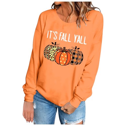 Sweatshirt femme Halloween fini les hauts inconfortables avec ce pull orange XL