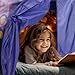 Relaxdays Bettzelt Kinder, BxT: 220x79 cm, Weltall-Design, Betttunnel für Kinderbett, Pop-up-Funktion, Betthöhle, bunt
