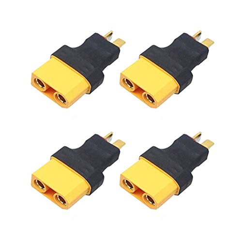 4PCS Sin Cables Hembra XT90 XT-90 Enchufe a decanos Macho Adaptador de Enchufe T Conector Conversión inalámbrica para RC Lipo NiMH Cargador de batería