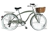 Bicicleta de ciudad Canellini Cruiser bicicleta dolce vita by canellini vintage italy bike citybike shimano aluminio dulce vita hombre (Verde)