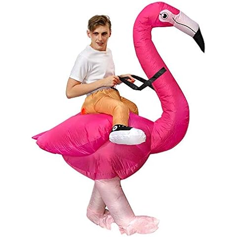 JASHKE Flamingo Costume Inflatable Costume Adult Inflatable Halloween Costumes Fancy Dress for Adult Cover