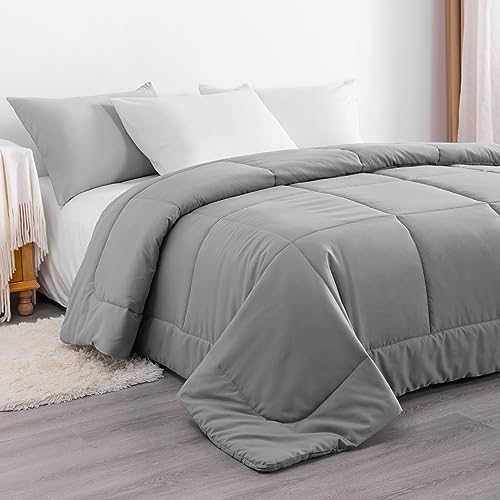 Image of NTBAY King Down Alternative Comforter, 104 x 90, Smoke Grey