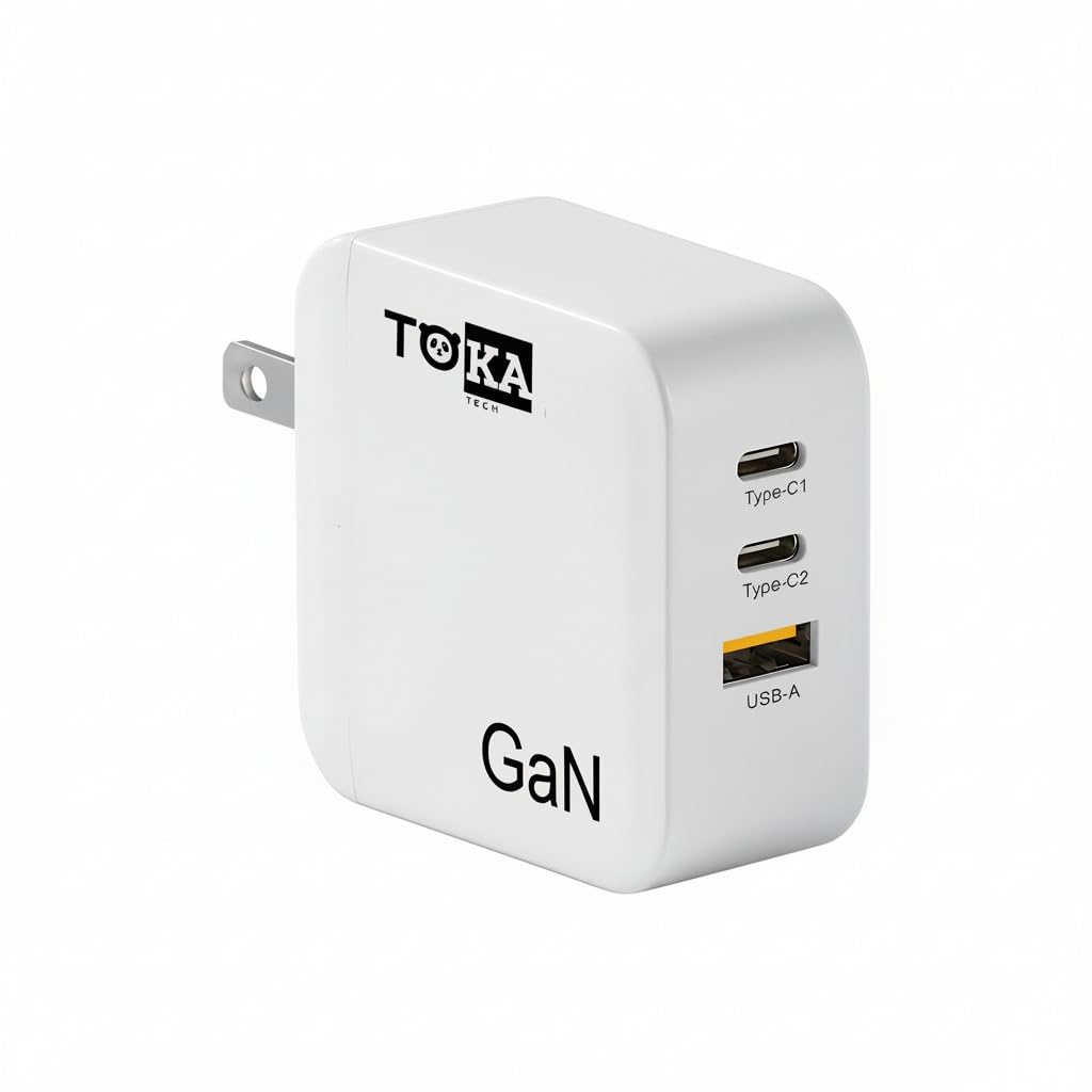 Surface GaN急速充電器 2ポート ACアダプター USB-C y0c | 充電器 type-c Surface充電器 GaN 65W 2ポート(USB-A⁄USB-C