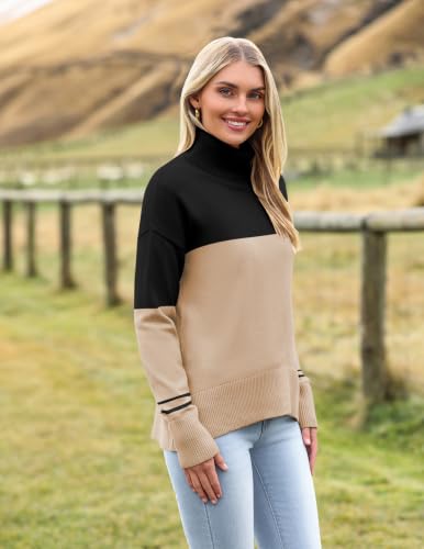 Image of Zeagoo Women's Turtleneck Sweater 2026 Fall Winter Chunky Knitted Pullover