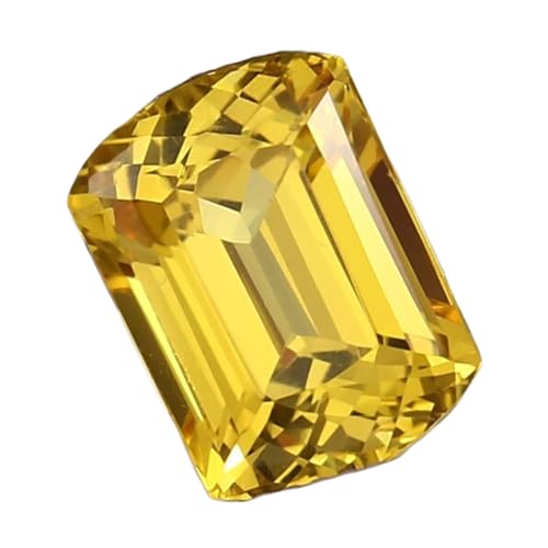 Saphir jaune de Ceylan facetté pour fabriquer votre bague de fiançailles DIY