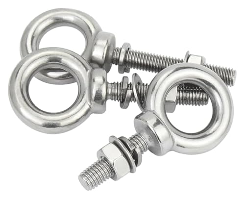 Tuercas de ojo de elevación M6 tornillo de anillo de acero inoxidable juego de pernos de ojo 5