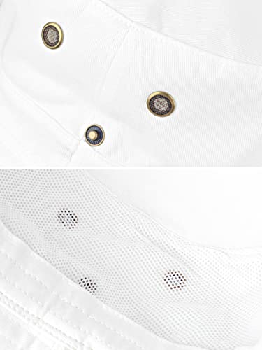 Dames Heren Katoen Boonie Hoed Vissershoed voor Buiten Emmerhoed Bush Hoed Fischer Hoed Zonbescherming Twee Manieren om te Dragen voor Hoofdomtrek 55-62 cm - Afbeelding 3