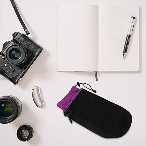 SOLUSTRE Lens Pouch Bag Black Drawstring Soft Camera Lens Pouch Bag Waterproof Shockproof Lens Case Size XL