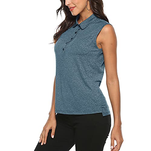 Image of AIRIKE Golf Polo Shirts for Women Sleeveless Summer Sports Athletic Fashionable Workwear-Quick Dry Womens Tank Tops