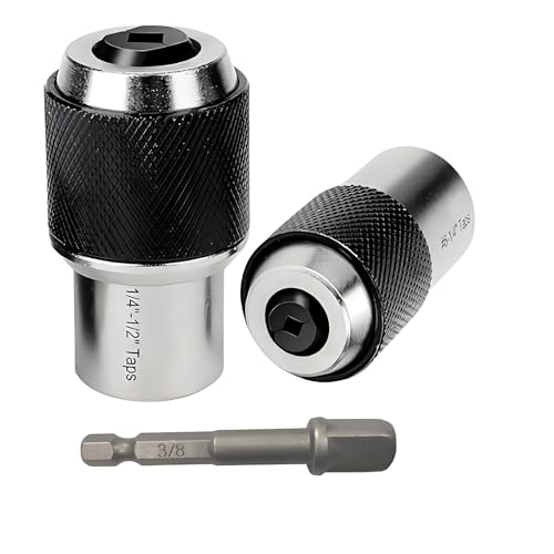 YUENTOEN 3 Pièces Porte-Taraud Réglable – Adaptateur de Douille 3/8″ pour Tarauds M3 à M12 – Outil à Tarauder pour Extracteur de Vis, Alésoir –...