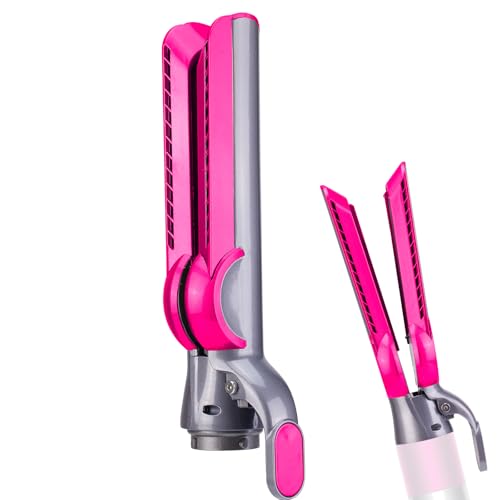 Ndoge Airflow Attachment Compatible with Dyson Airwrap Hair Smooth Attachment for Airwrap HS01 HS05 HS08 Hair Straightener Replacement Part No Heat Damage Smooth Finish Styling Tool Fuchsia