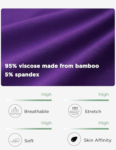 Image of GYS Women's Bamboo Viscose Pajama Shorts for Summer | Cooling & moisture wicking, for hot flashes, Lightweight, Elastic hight waist with drawstring, 2 pockets, Stretch soft