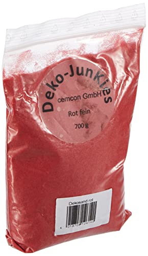 Deko-JunKies Dekosand Bastelsand Quarzsand fein (Rot)