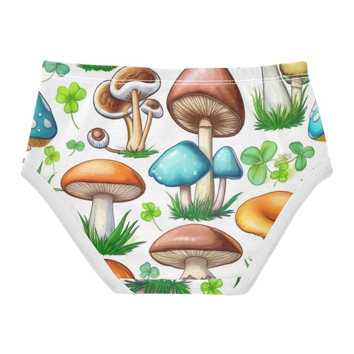 Print Toddler Underwear Floral 2t Cotton Panties Little Girl Colorful Mushrooms Briefs Undies Kids2
