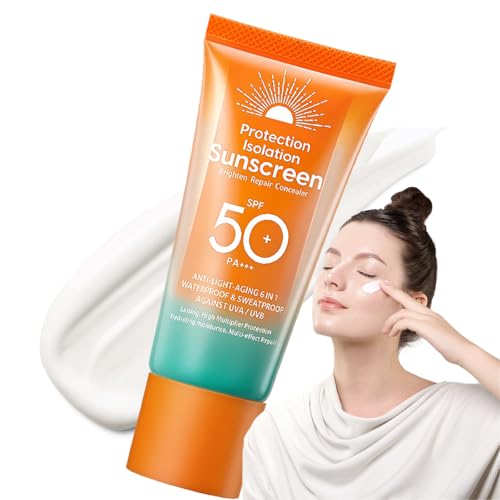 Crema solar facial, loción protector solar leche solar de alta protección solar, crema solar hidratante protector solar leche FPS 50 (1 x 50 ml)