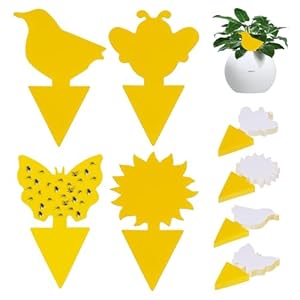 YANGUN Gelbsticker Trauermücken 80 Stück, Gelbtafeln Gegen Trauermücken 4X20Stück, Gelbtafeln Trauermücken Bekämpfen, Gelbe Klebefalle für Die Zimmerpflanzen Schädlingsbekämpfung Mehrweg