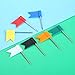 Yetaha 100PCS Flag Push Pins for Colorful Marking Tacks Travel Map Thumbtacks for Bulletin Cork Board World Map Picture DIY Craft Home School Office (Orange)