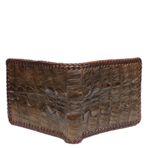 ThanhVinh Handmade 100% Genuine Crocodile Skin Leather Bifold Wallet for Men S0213