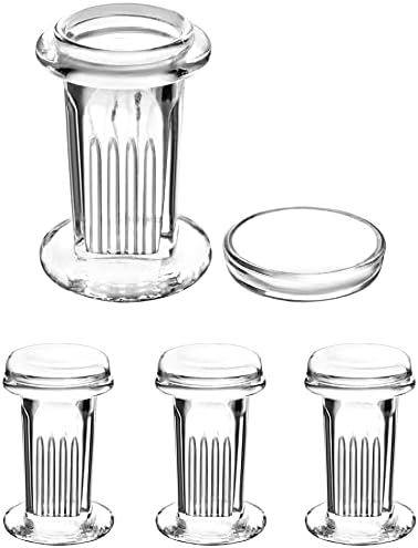 QWORK 4 Pack Coplin Staining Jar, 5 Slide Capacity 60 ml Glass Staining Tank