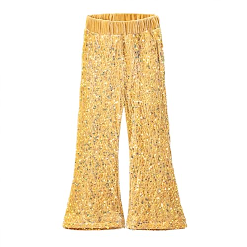 Image of WELAKEN Sequin Casual Pants for Girls with Lining Kids & Little Girl's Sparkling Trousers