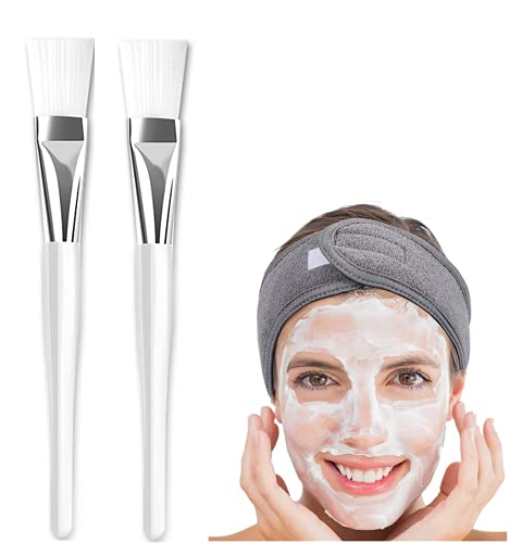 Women 2 PCS Plastic Face Pack Brush with Facial Headband for Home and Salon Beauty Tools Makeup Accessories Multicolor (Pack of 3)-picture-50