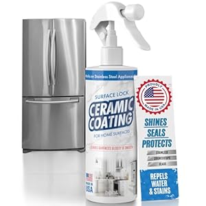 Home Ceramic Coating for Stainless Steel, Glass and Countertops – Seal, Protect & Shine for the Kitchen & Bathroom – Fights Fingerprints, Grime and Stains in Your Life – 8 fl oz – Proof It Works