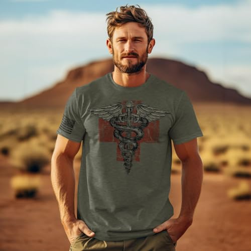 7.62 Design Medic Vintage Logo Heather Military Green3