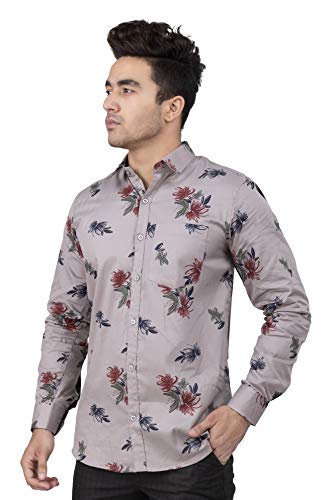 Image of Men's Solid Regular Fit Full Sleeve Cotton Formal Shirt