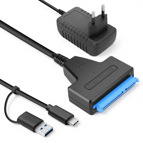 Kiaxffy Cable SATA to USB 3.0 Adapter für SSD/HDD 2,5