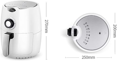 Miniatura 5 de Freidora de aire Freidora de aire sin aceite, baja en grasa, automática multifuncional para el hogar, freidora eléctrica de reemplazo (color blanco,