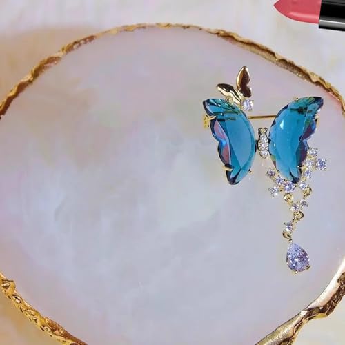 Image of Elegant Floral Brooch Pins for Women - Stylish Personalized Design Rhinestone Lapel Pin Jewelry for Ladies Flower Sweater Scarf Coat Dress Brooches and Pins for Women